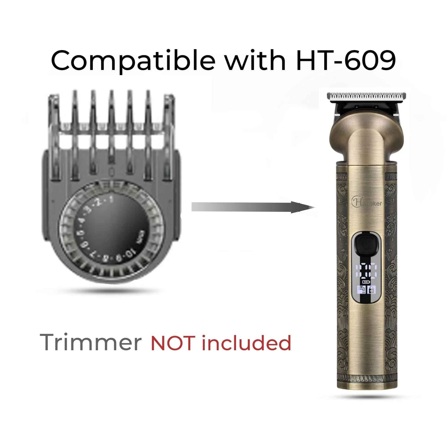 Adjustable Guide Comb for Hatteker HT-609 – Replacement Limit Comb Attachment