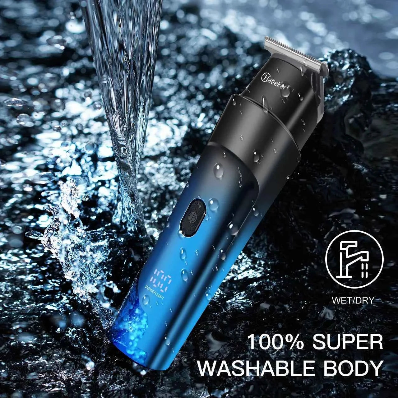 Hatteker Professional 5 in 1 Multi-functional Men's Grooming Kit Hair Clippers Beard Trimmer for Men Body Nose Trimmer