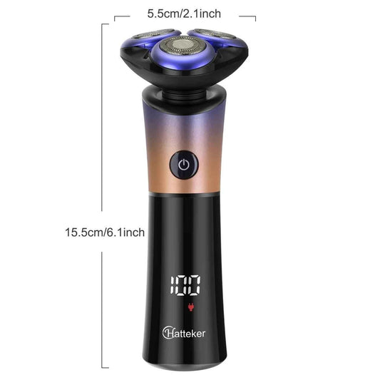 Hatteker 4-in-1 Electric Shaver for Men | Waterproof Rotary Blades
