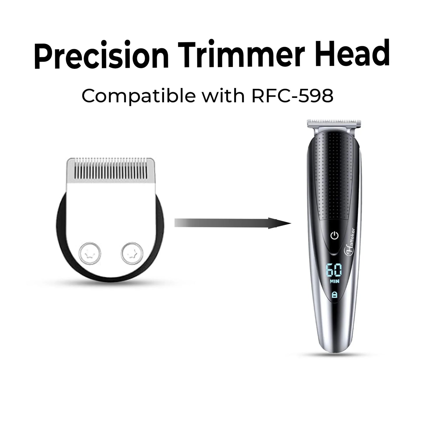 Hatteker RFC-598 replacement precision trimmer head size 2 accessory only no device included