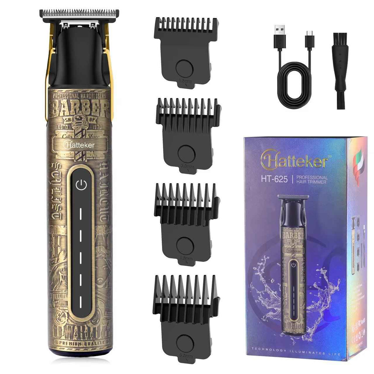 T-Blade Hair Cutting Machine - USB Rechargeable Men's Hair Trimmer & Bald Clippers