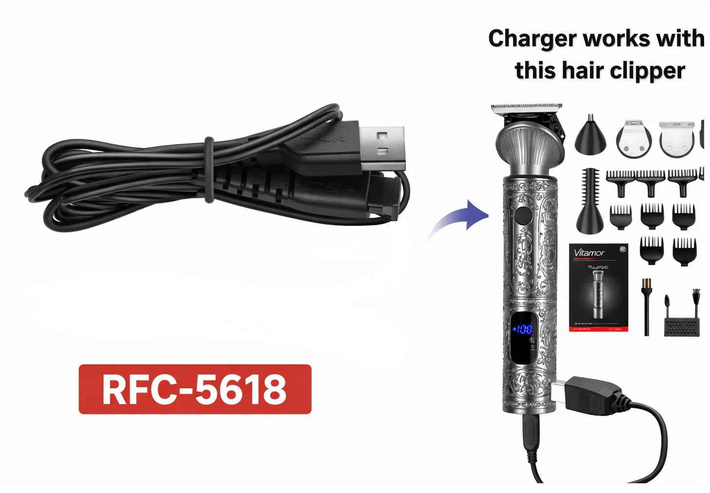 Hatteker USB Cable Charger For Hatteker RFC-5618
