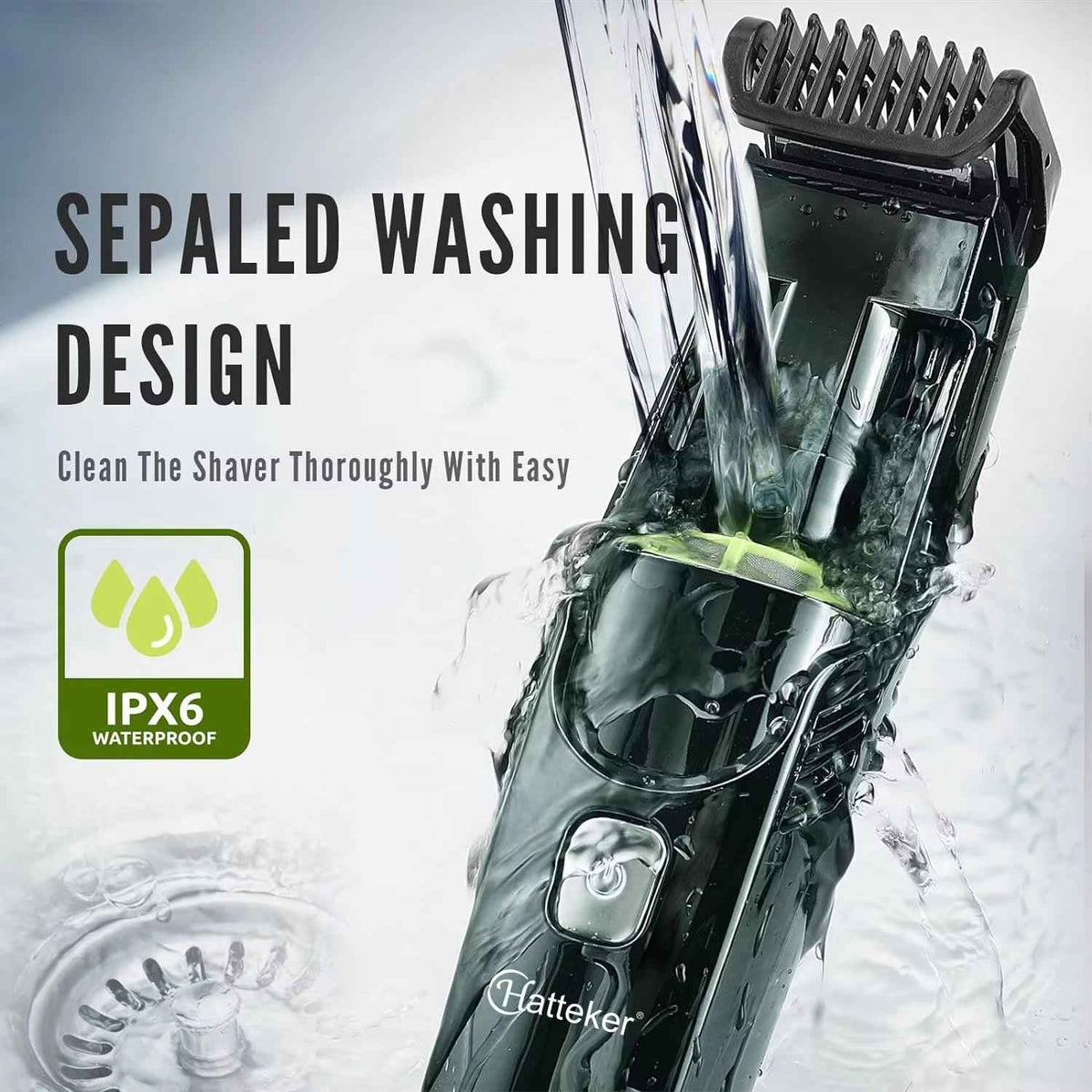 Hatteker Cordless Hair Clippers for Men | Washable T-Blade Hair Trimmer