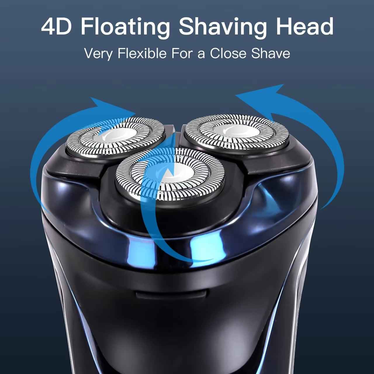 Hatteker Men's Beard Trimmer Waterproof Rotary Beard Trimmer & Electric Shaver with USB Charging