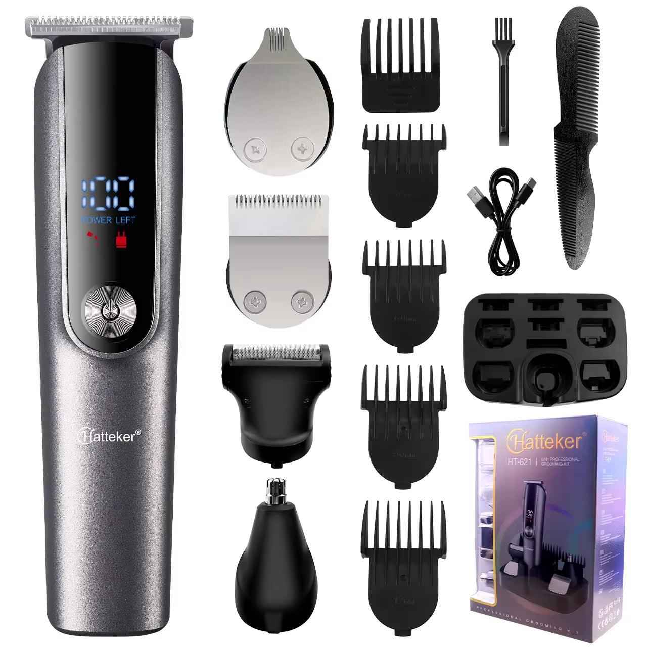 5-in-1 Professional Beard Trimmer for Men | Multifunctional Grooming Kit & Hair Clippers