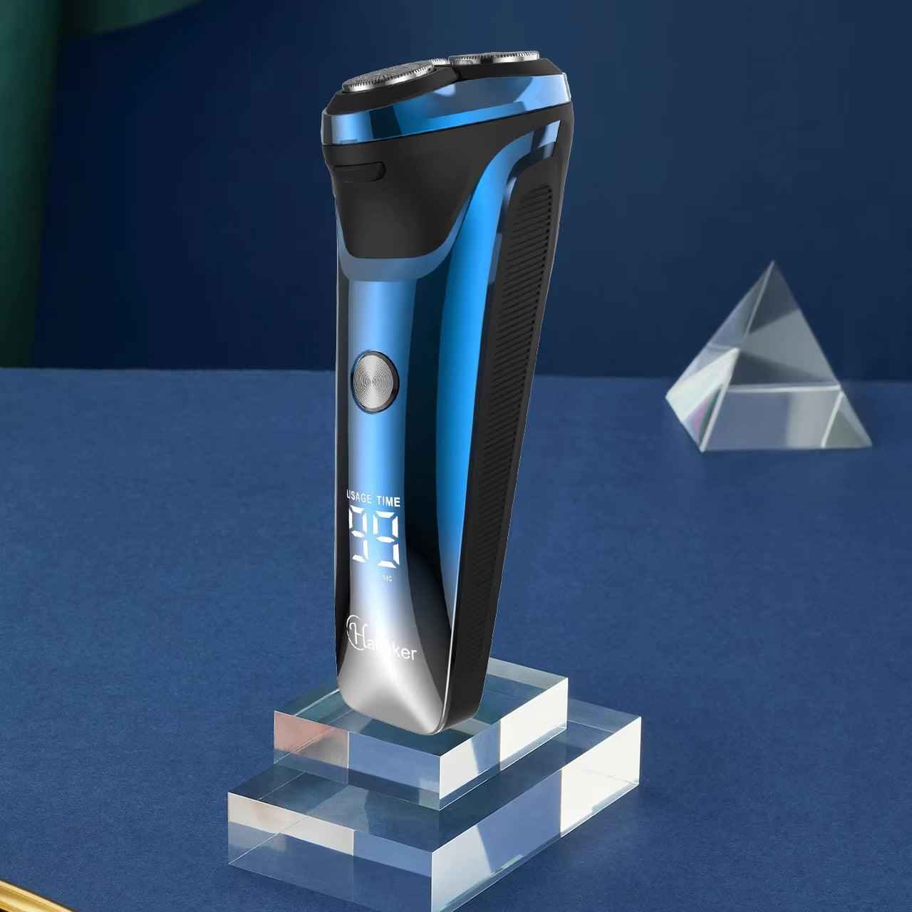 Hatteker Men's Beard Trimmer Waterproof Rotary Beard Trimmer & Electric Shaver with USB Charging