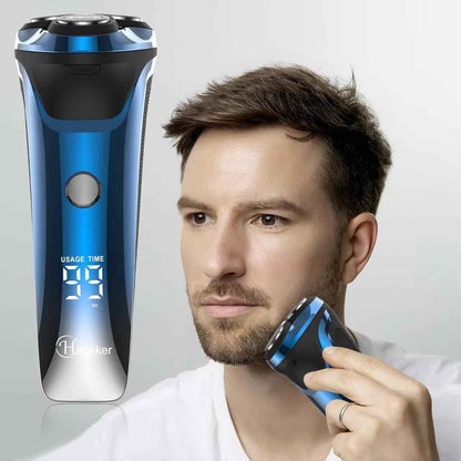 Hatteker Men's Beard Trimmer Waterproof Rotary Beard Trimmer & Electric Shaver with USB Charging