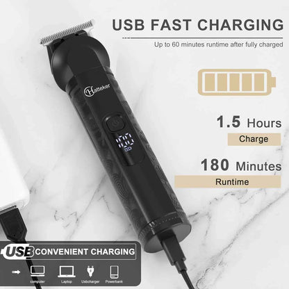 Hatteker 8-in-1 Grooming Kit – Hair Clipper Beard Trimmer Zero Gap T Blade Waterproof
