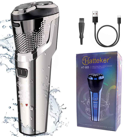 Men's Rotary Waterproof USB Charging Beard Trimmer & Electric Shaver