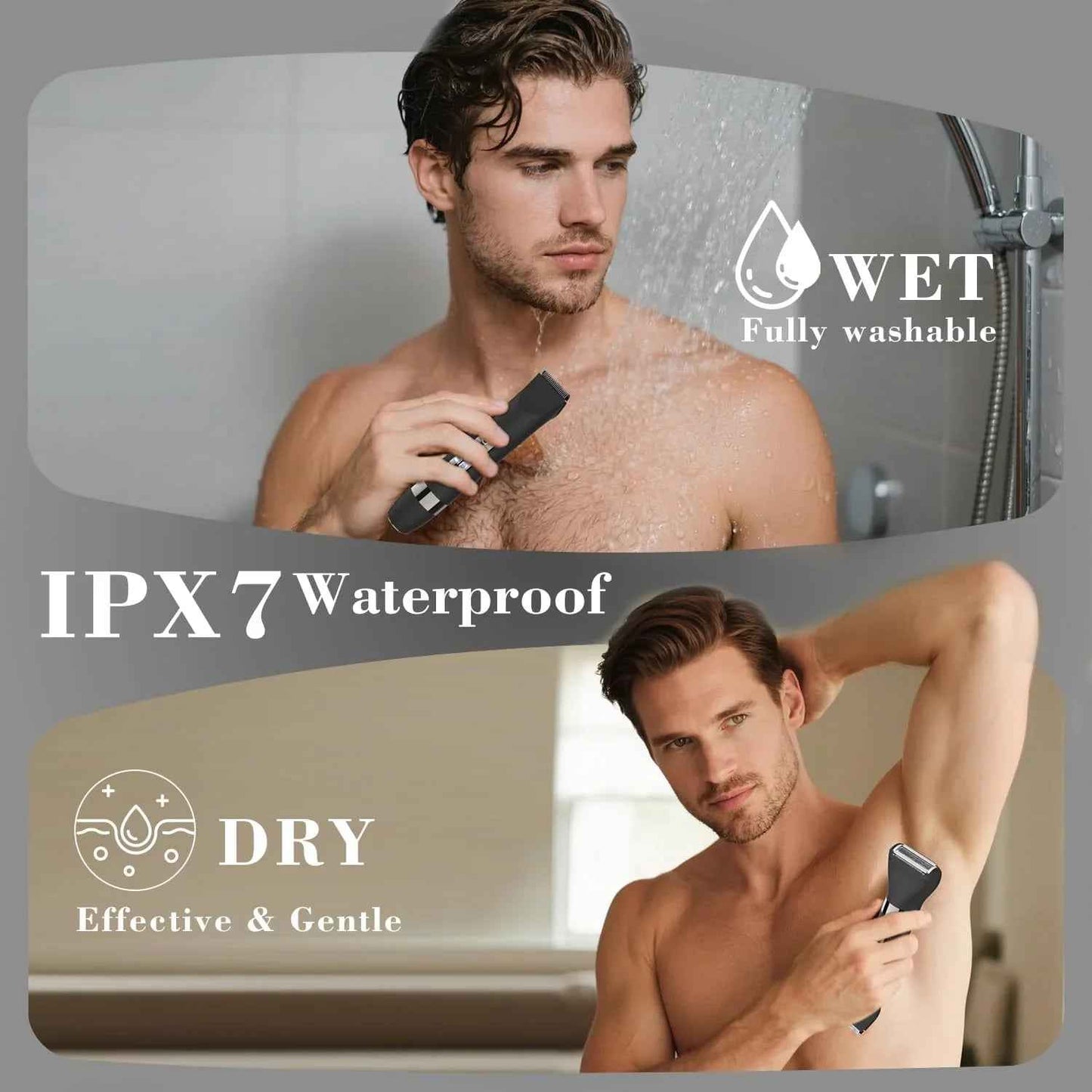 4-Blade Electric Foil Shaver – Waterproof Cordless Razor with Precision Trimmer & LED Display