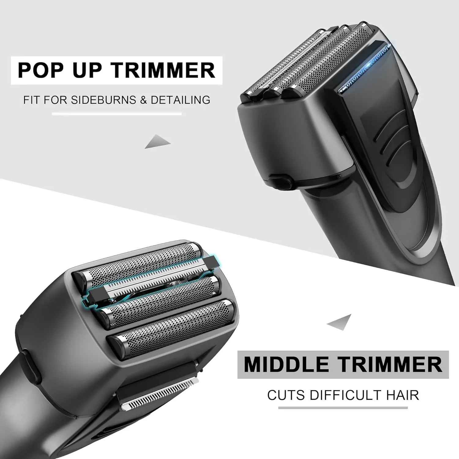 4-in-1 Body Hair Trimmer for Hatteker – Dual Head Groin & Body Groomer IPX7 Waterproof