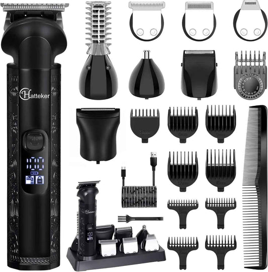 Hatteker 8-in-1 Grooming Kit – Hair Clipper Beard Trimmer Zero Gap T Blade Waterproof