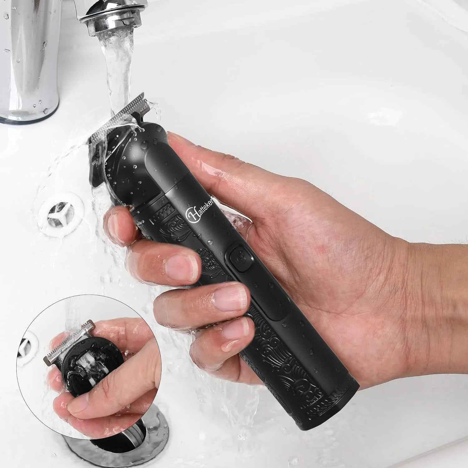 Hatteker 8-in-1 Grooming Kit – Hair Clipper Beard Trimmer Zero Gap T Blade Waterproof