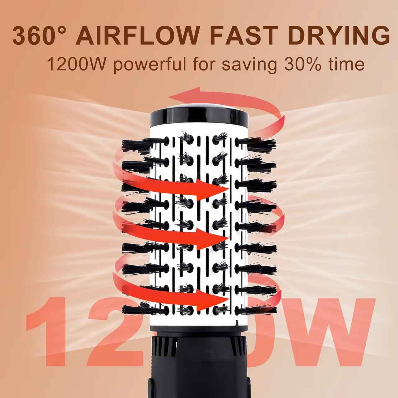4-in-1 Air Hair Styler - Hair Dryer, Curler, Hot Comb & Straightener