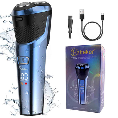 Men's Rotary Waterproof USB Charging Beard Trimmer & Electric Shaver
