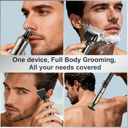Hatteker Back Shaver for Men – 4-in-1 Body Groomer with Extendable Handle Waterproof