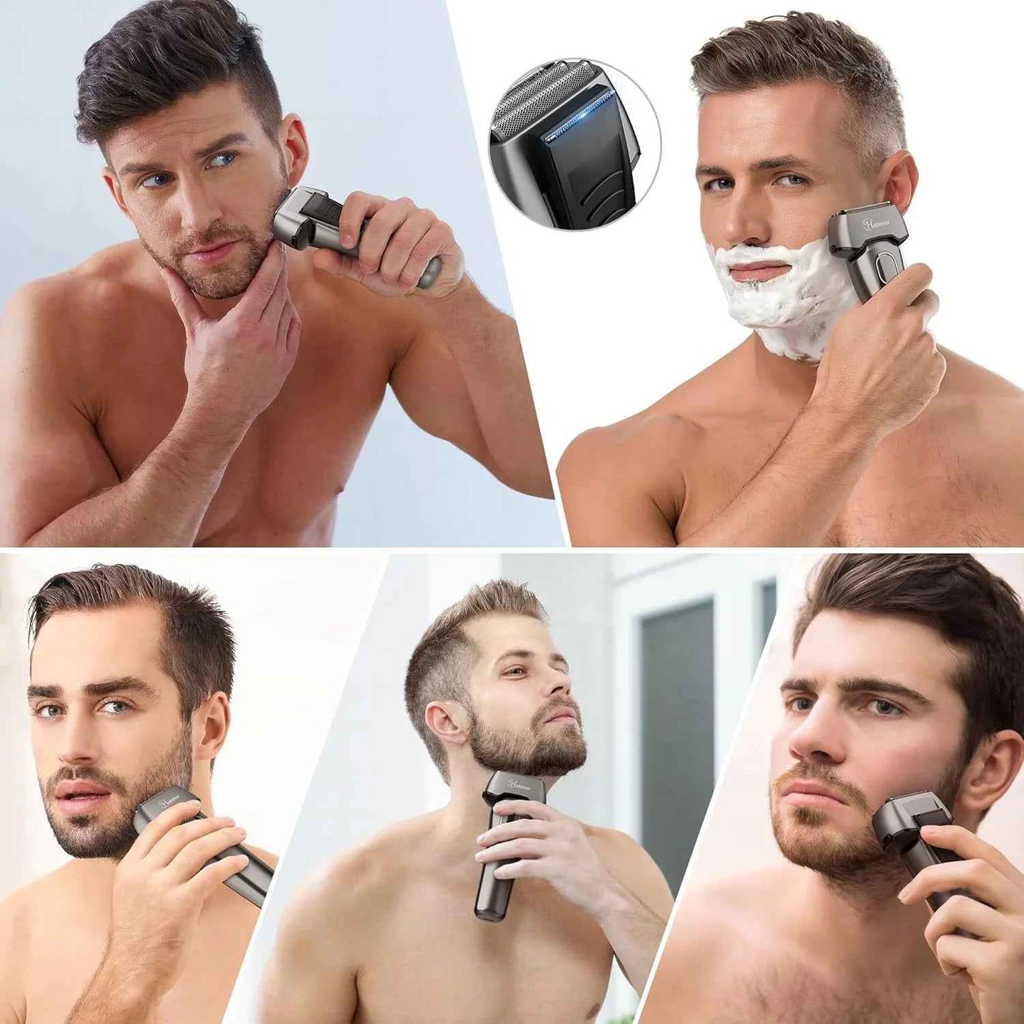 4-in-1 Body Hair Trimmer for Hatteker – Dual Head Groin & Body Groomer IPX7 Waterproof