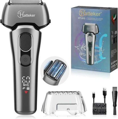 4-in-1 Body Hair Trimmer for Hatteker – Dual Head Groin & Body Groomer IPX7 Waterproof