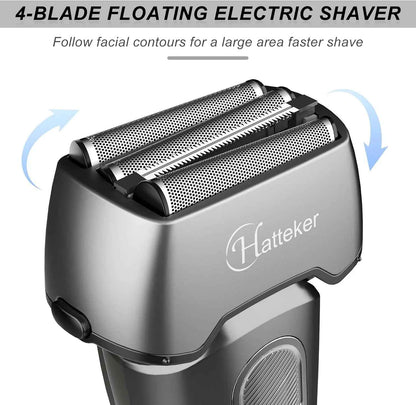 4-in-1 Body Hair Trimmer for Hatteker – Dual Head Groin & Body Groomer IPX7 Waterproof