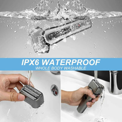 4-in-1 Body Hair Trimmer for Hatteker – Dual Head Groin & Body Groomer IPX7 Waterproof