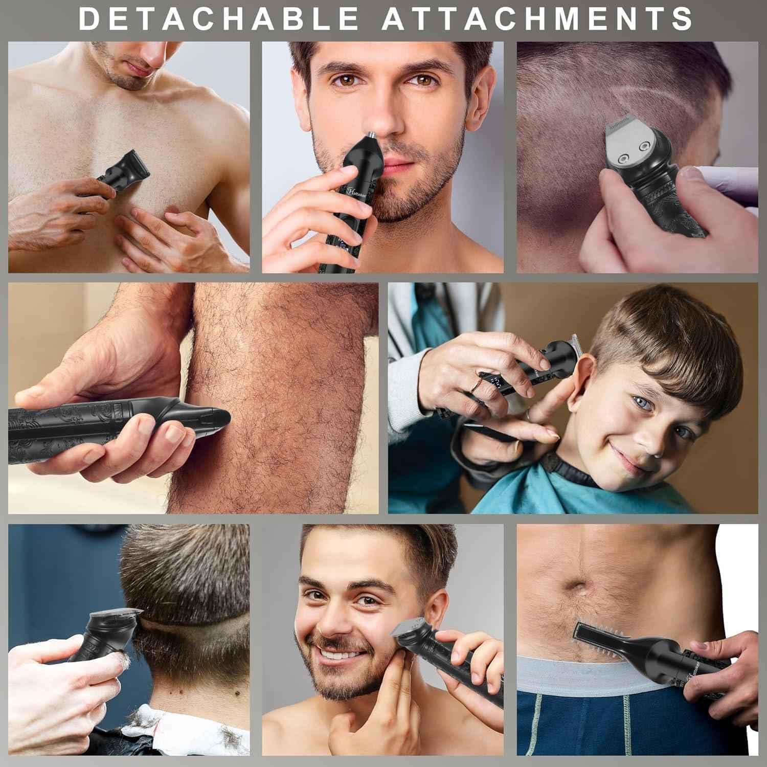 Hatteker 8-in-1 Grooming Kit – Hair Clipper Beard Trimmer Zero Gap T Blade Waterproof