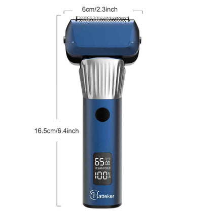 Washable Three-Blade Electric Shaver for Men | LCD Digital Display