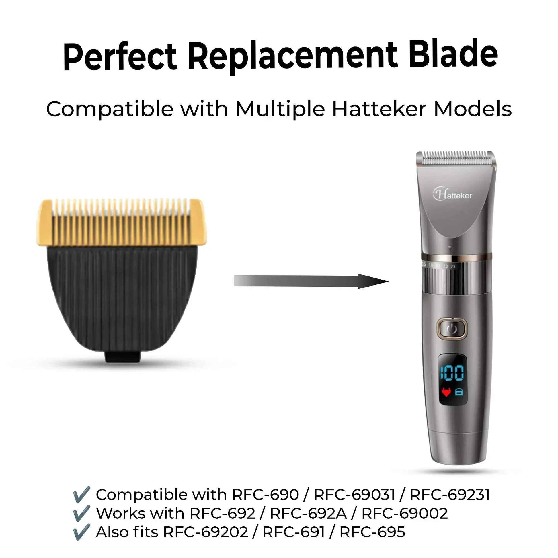 HATTEKER Replacement  Blade Ceramic Cutter For Hatteker Clipper RFC-690