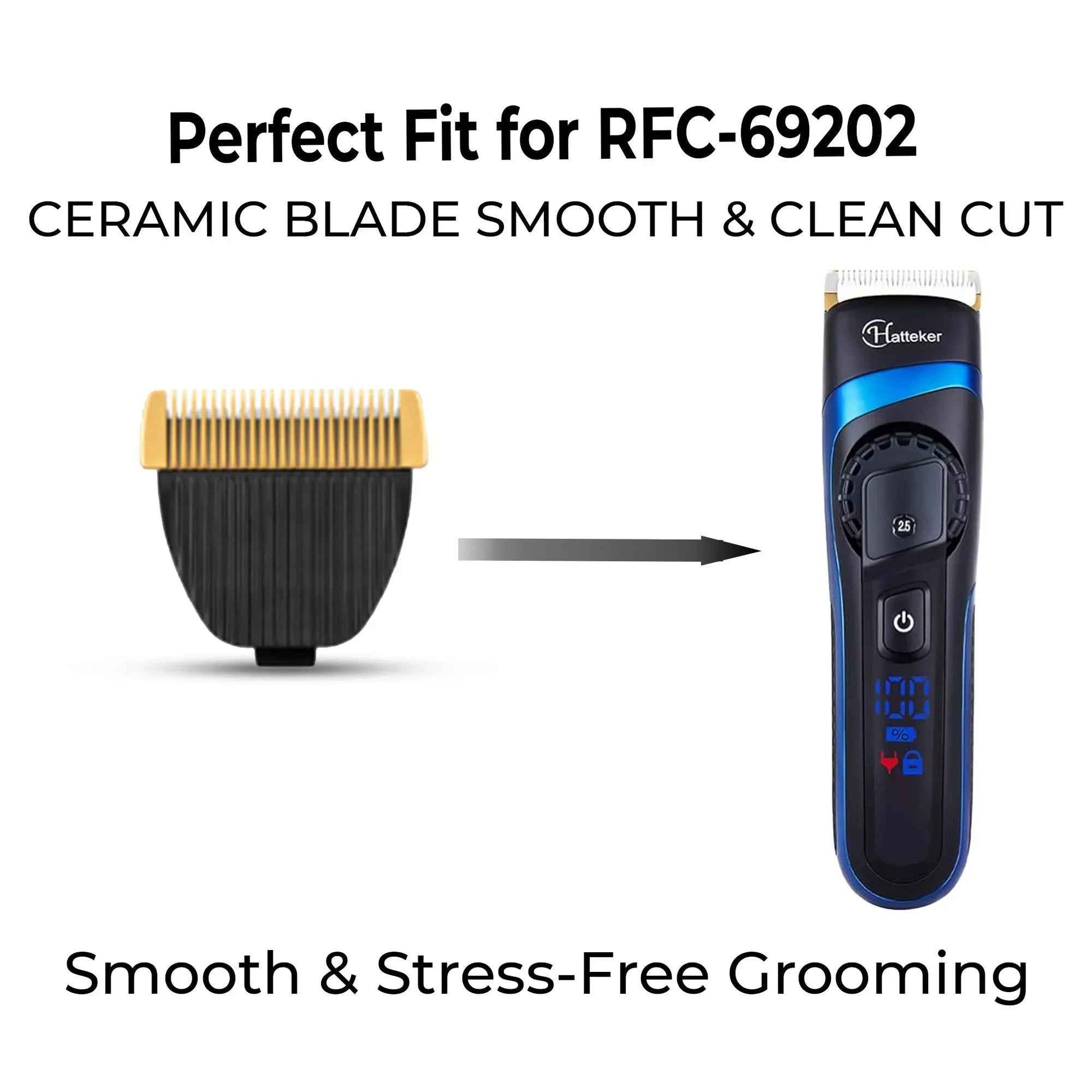 Hatteker Ceramic Replacement Blade Cutter for RFC-69202 – Precision Clipper Spare Part