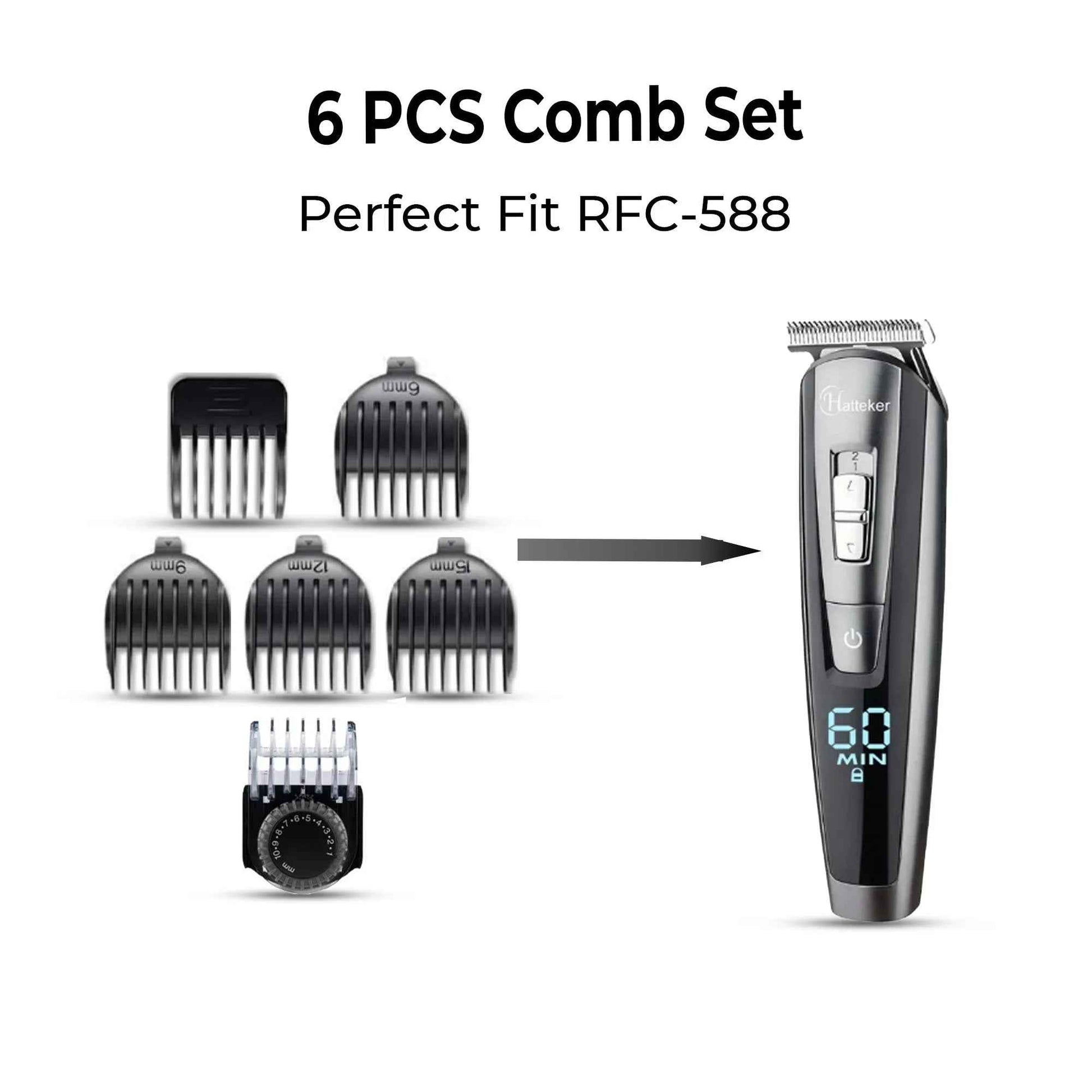 hair clipper comb attachments hatteker adjustable trimmer comb set 6 pcs