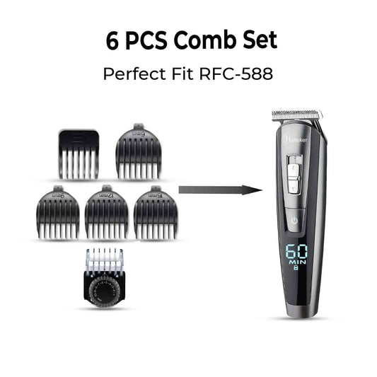 hair clipper comb attachments hatteker adjustable trimmer comb set 6 pcs