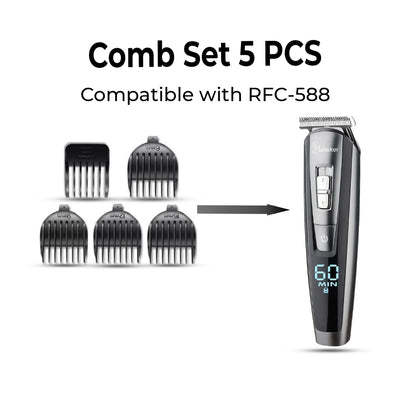 HATTEKER RFC-588 Replacement Comb Set 5 PCS – Adjustable Guide Combs for Hatteker Trimmer