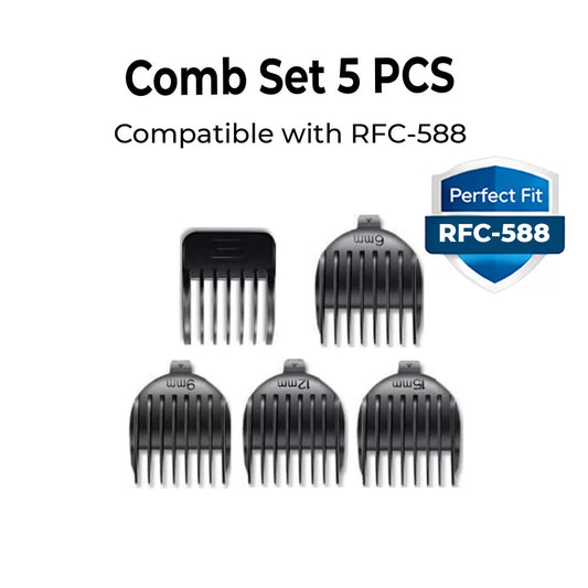 HATTEKER RFC-588 Replacement Comb Set 5 PCS – Adjustable Guide Combs for Hatteker Trimmer
