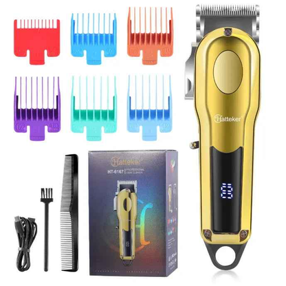 Hatteker Cordless Hair Clippers Styling Tools Set – Rechargeable Electric Hair Clipper Kit for Men