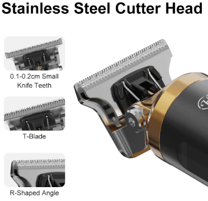 HATTEKER Beard Hair Trimmer for Men Professional Hair Clippers Grooming Cutting Kit Mustache T Blade Trimmer