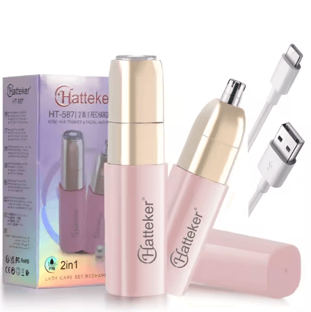Hatteker Rechargeable Eyebrow & Facial Hair Remover – Precision Grooming Tool for Smooth Skin