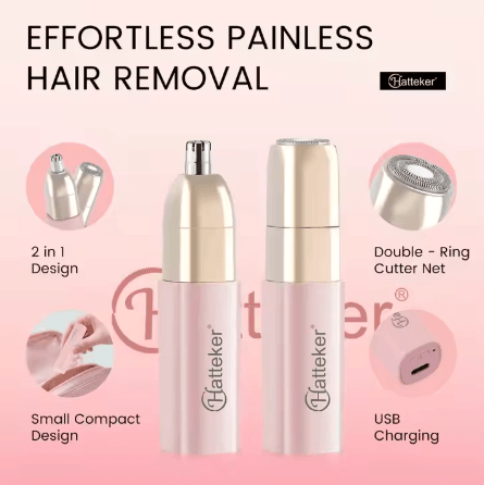 Hatteker Rechargeable Eyebrow & Facial Hair Remover – Precision Grooming Tool for Smooth Skin