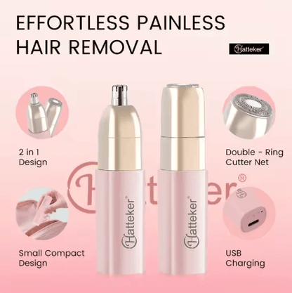Hatteker Rechargeable Eyebrow & Facial Hair Remover – Precision Grooming Tool for Smooth Skin