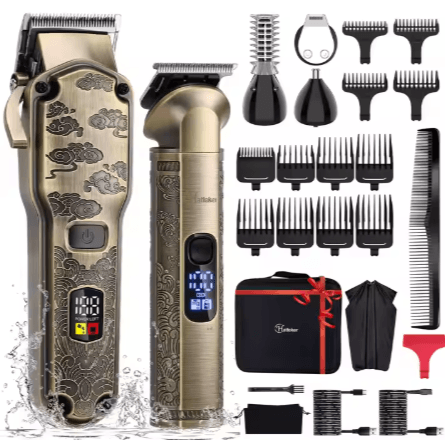 Hatteker Professional Multifunctional Grooming Kit- 5-in-1 Grooming System for Complete Men's Care