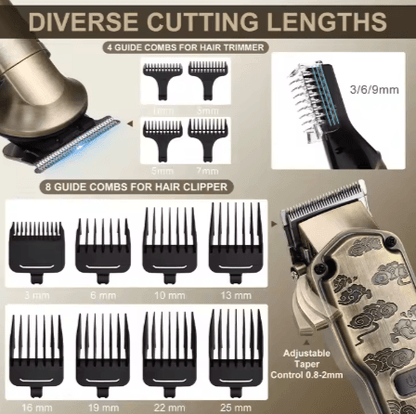 Hatteker Professional Multifunctional Grooming Kit- 5-in-1 Grooming System for Complete Men's Care