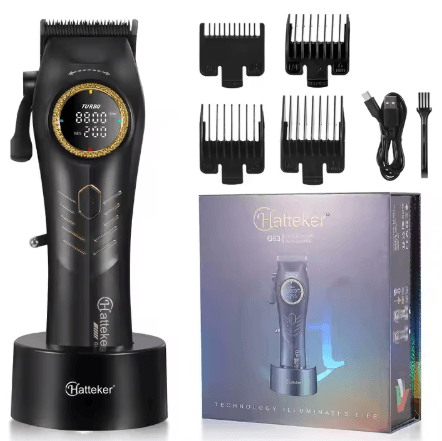 Hatteker 9000RPM Cordless Hair Trimmer – Pro Grooming Power for Home & Salon