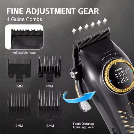 Hatteker 9000RPM Cordless Hair Trimmer – Pro Grooming Power for Home & Salon