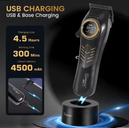 Hatteker 9000RPM Cordless Hair Trimmer – Pro Grooming Power for Home & Salon