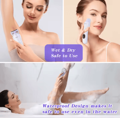 🌸 Hatteker HT-578 – 3-in-1 Rechargeable Lady Shaver 🌊 | Smooth Skin Anytime, Anywhere!