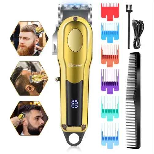 Hatteker Cordless Hair Clippers Styling Tools Set – Rechargeable Electric Hair Clipper Kit for Men