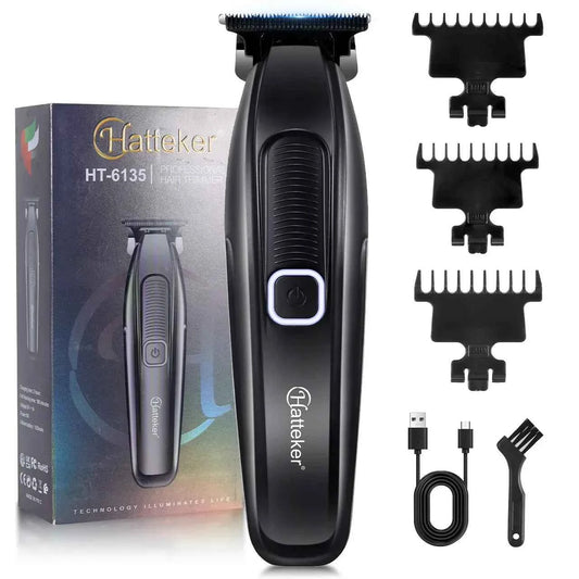 HATTEKER  HT-6135 Electric Razor Hair Clippers LCD Digital Display Hair Salon Hairdressing Tools for Men