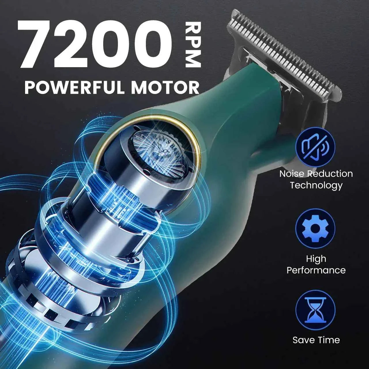Hatteker New Electric Cordless Men Clippers Professional Hair Clippers Hair Trimmer Tool