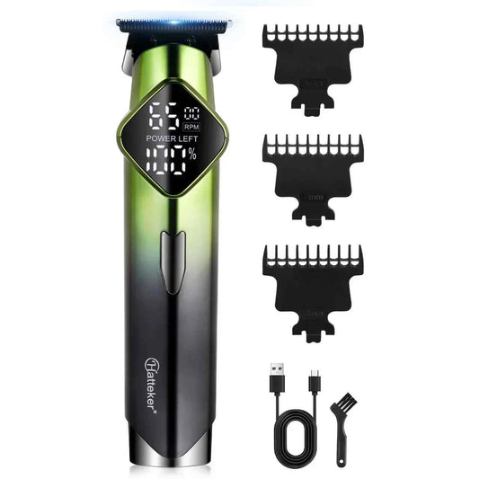 Hatteker HT-6132 Hair Clipper – LCD Digital Display Precision Trimmer USB Rechargeable