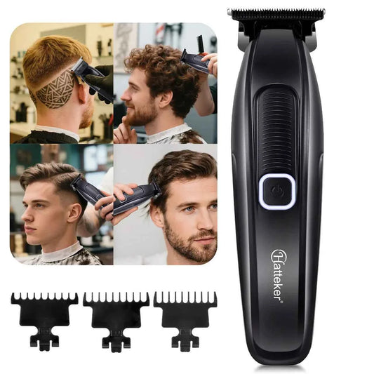 HATTEKER  HT-6135 Electric Razor Hair Clippers LCD Digital Display Hair Salon Hairdressing Tools for Men