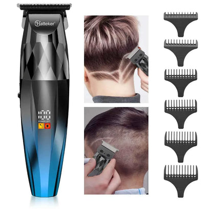 Hatteker HT-6126 Cordless Professional Electric Hair Clippers Beard Trimmer Styler LED Digital Display Hair Clippers for Men