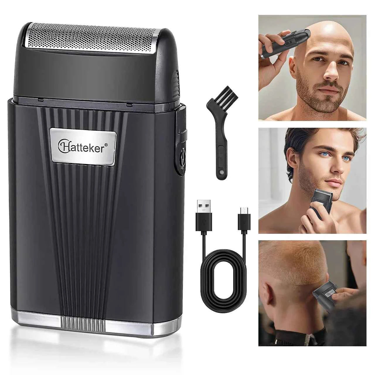 HATTEKER HT-931 MINI Men's Electric Shaver Beard Trimmer Shaving Portable Facial Grooming Shaving